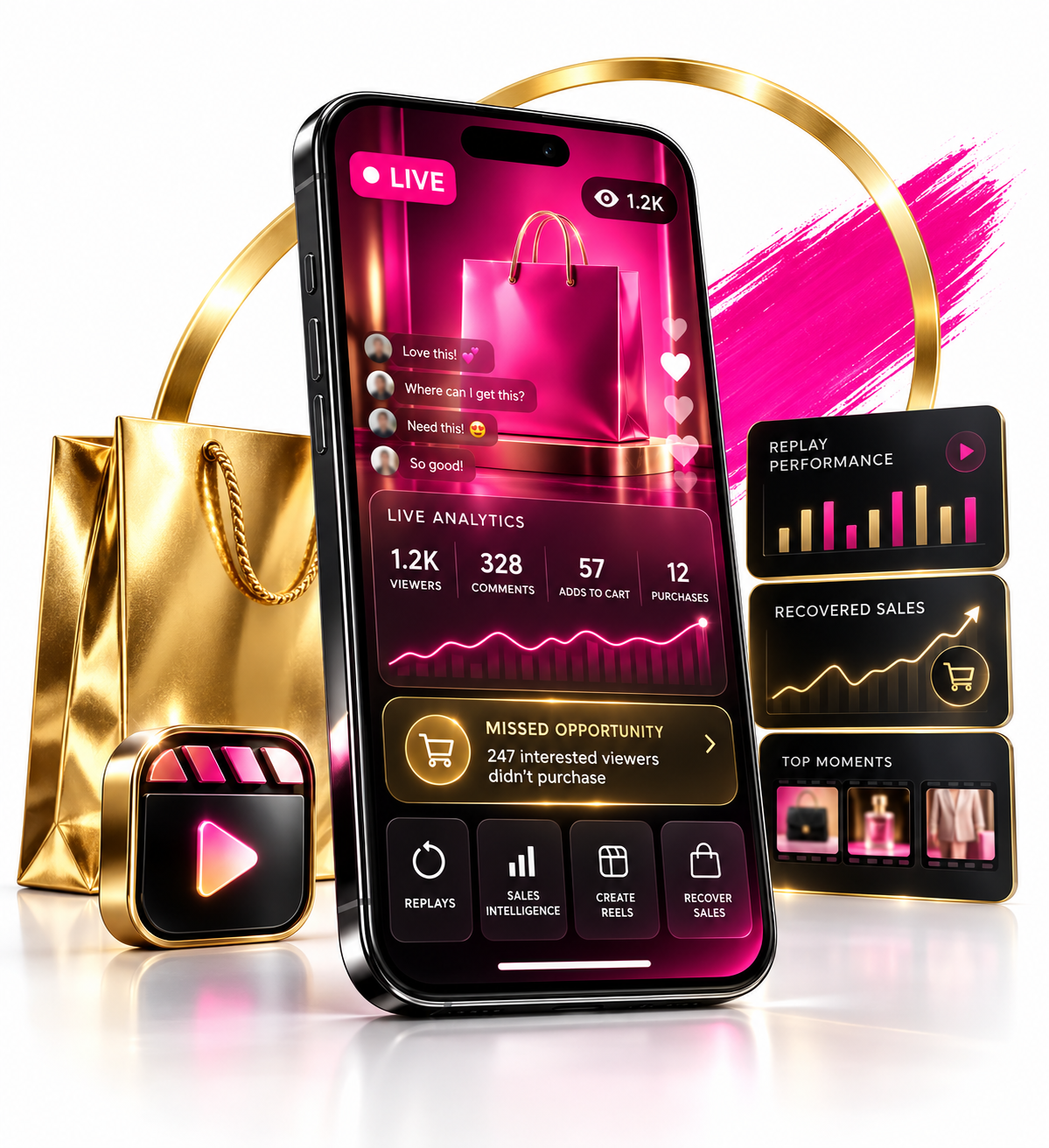 LIVE4U replay analysis and sales intelligence